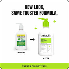 AmLactin Daily Nourish Therapeutic Body Lotion for Dry Skin - No-Scrub Exfoliator and Moisturizer - AmLactin 12% Lactic Acid Lotion, 7.9 oz (Packaging May Vary)